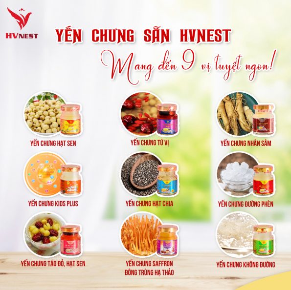 Yến sào HVnest với đa dạng hương vị