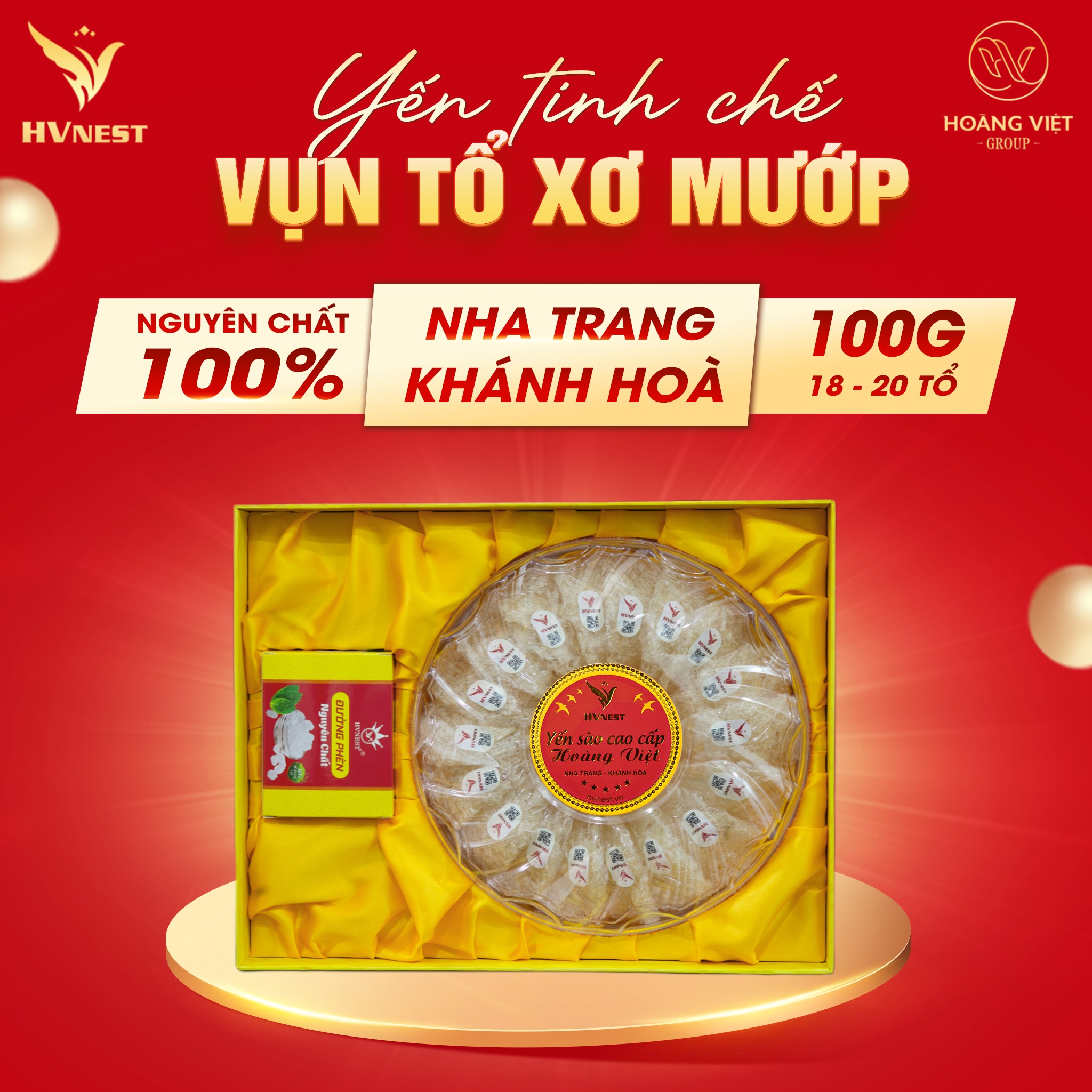 Yến tinh chế vụn tổ xơ mướp